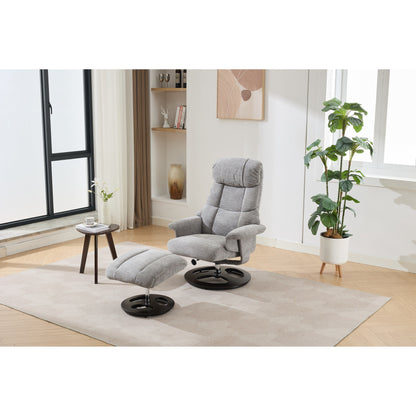 Poltrona reclinabile ergonomica con pouf