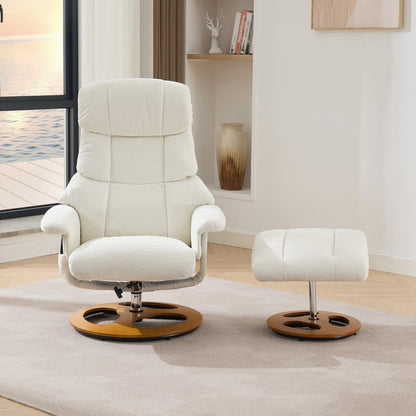 Poltrona reclinabile ergonomica con pouf