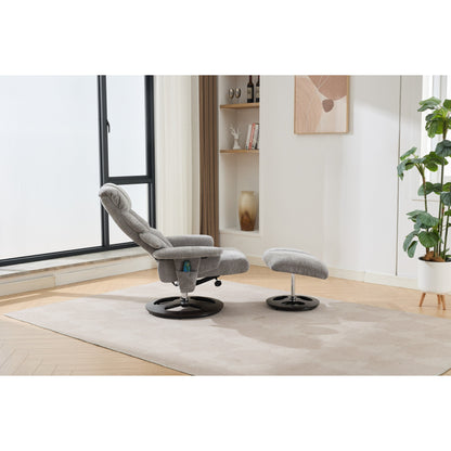 Poltrona reclinabile ergonomica con pouf