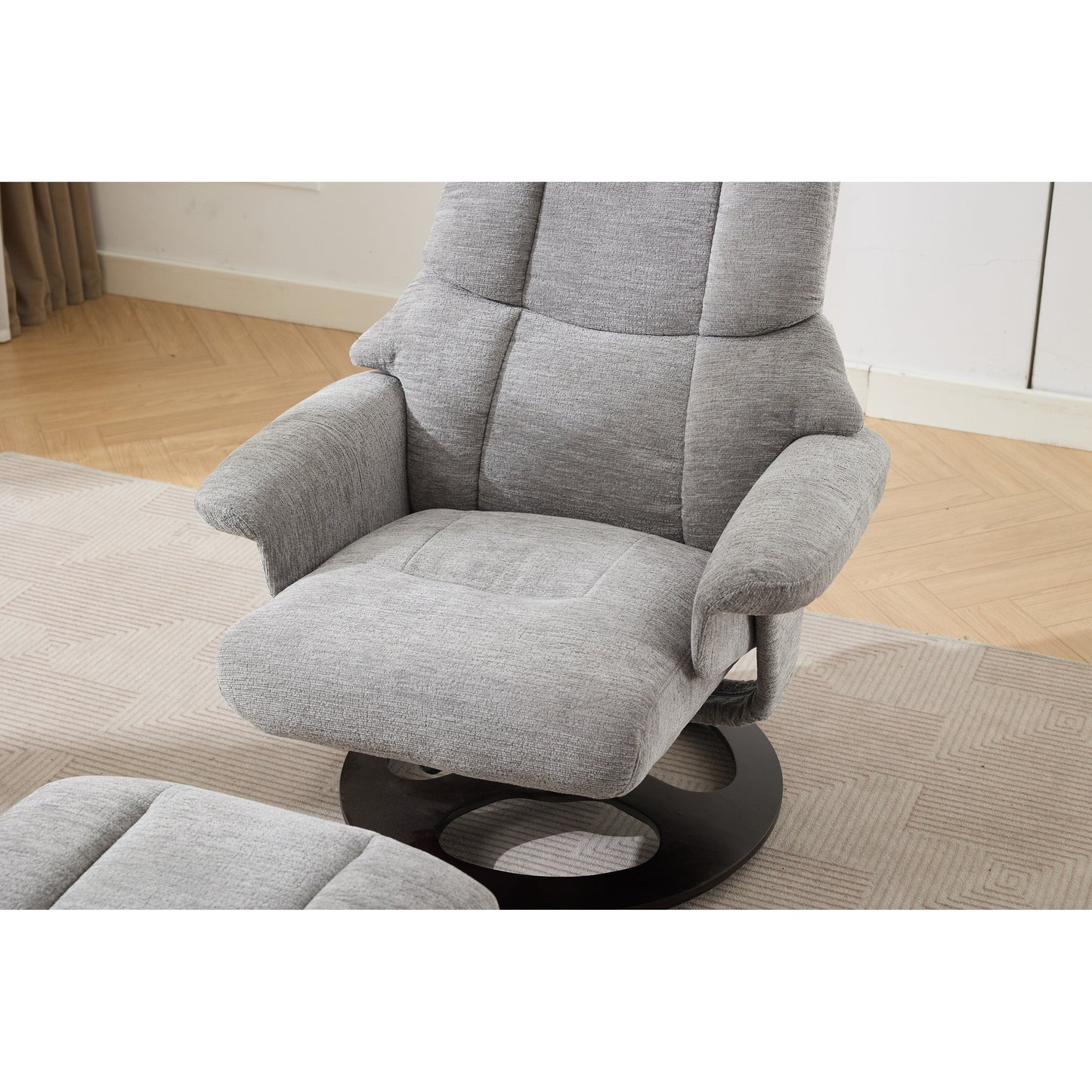 Poltrona reclinabile ergonomica con pouf
