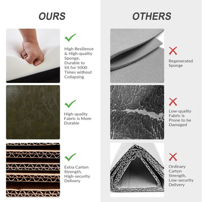 Poltrona reclinabile girevole a dondolo manuale in similpelle moderna Esteban con schienale alto, set da 2