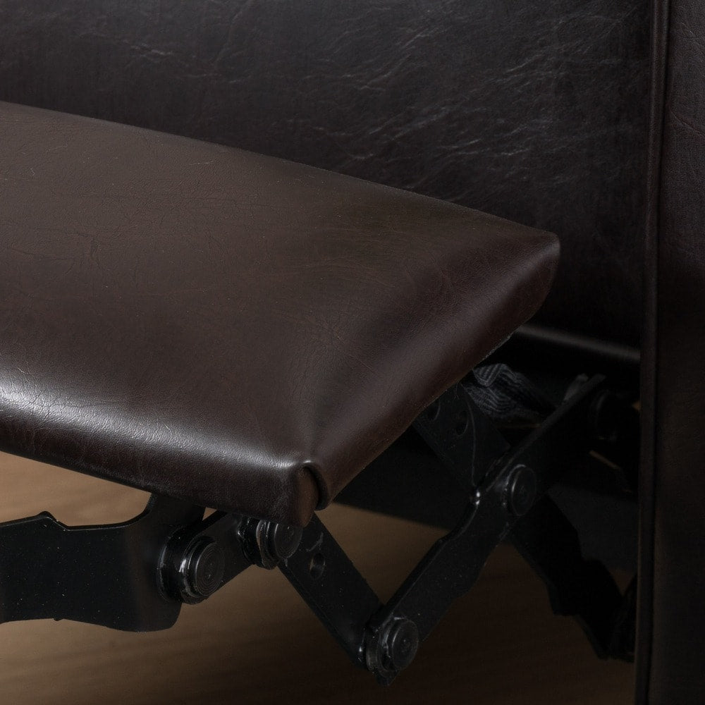 Poltrona reclinabile in similpelle imbottita Ethan di Christopher Knight Home