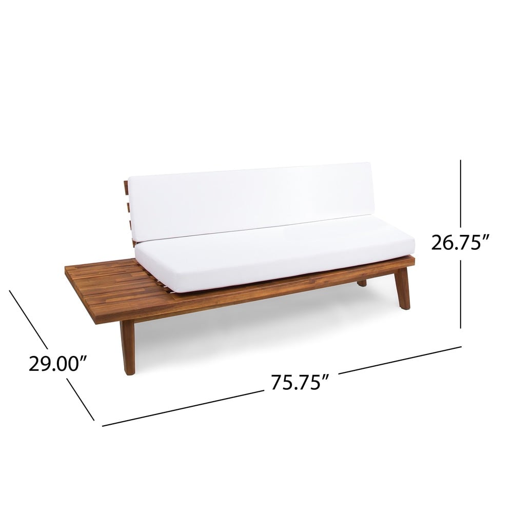 Christopher Knight Home Eulah Divano minimalista in legno e tessuto con lato sinistro