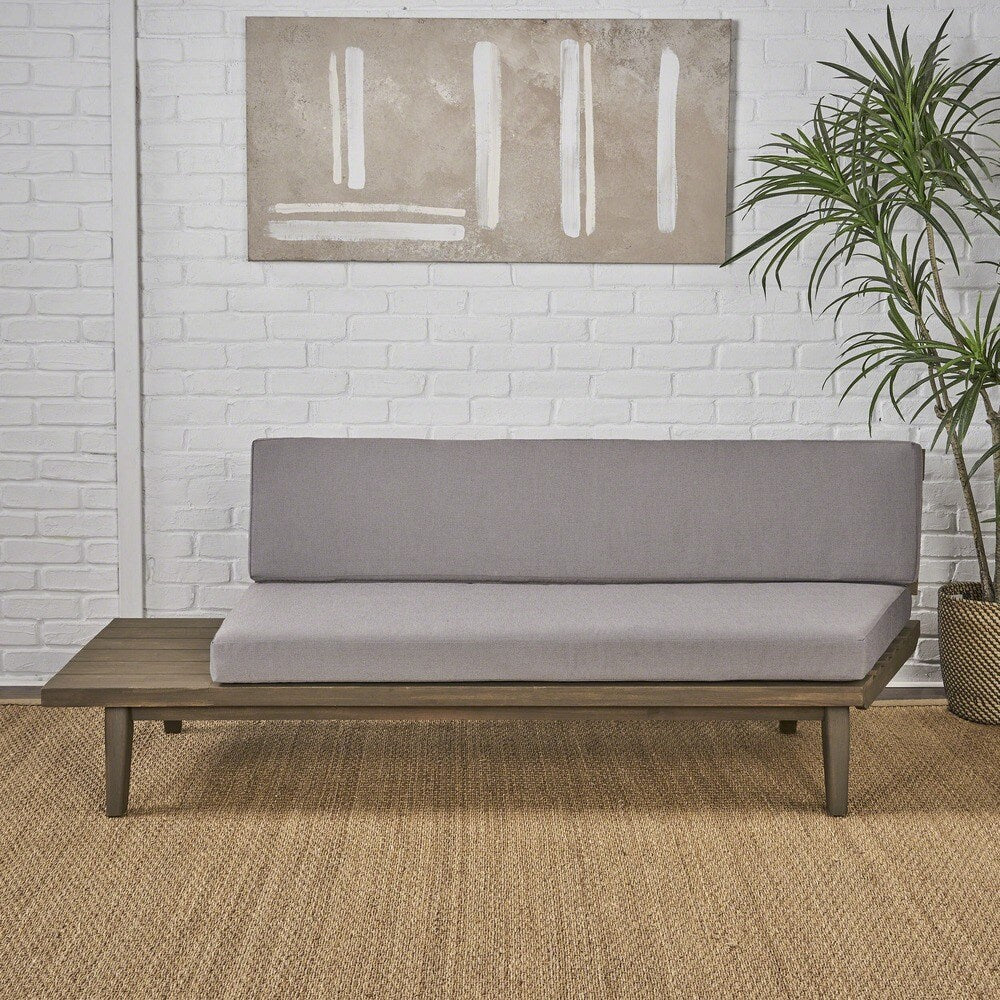 Christopher Knight Home Eulah Divano minimalista in legno e tessuto con lato sinistro