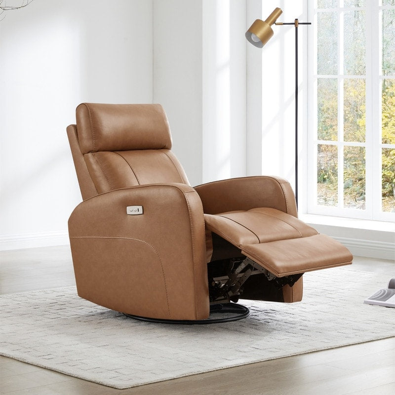 Poltrona reclinabile a dondolo girevole Rowan Power Swivel Glider