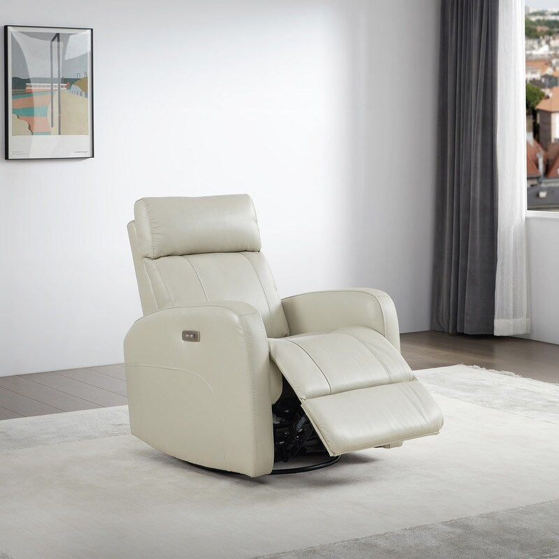 Poltrona reclinabile a dondolo girevole Rowan Power Swivel Glider