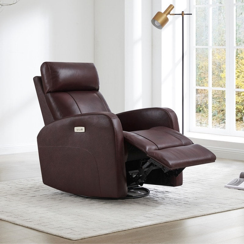 Poltrona reclinabile a dondolo girevole Rowan Power Swivel Glider