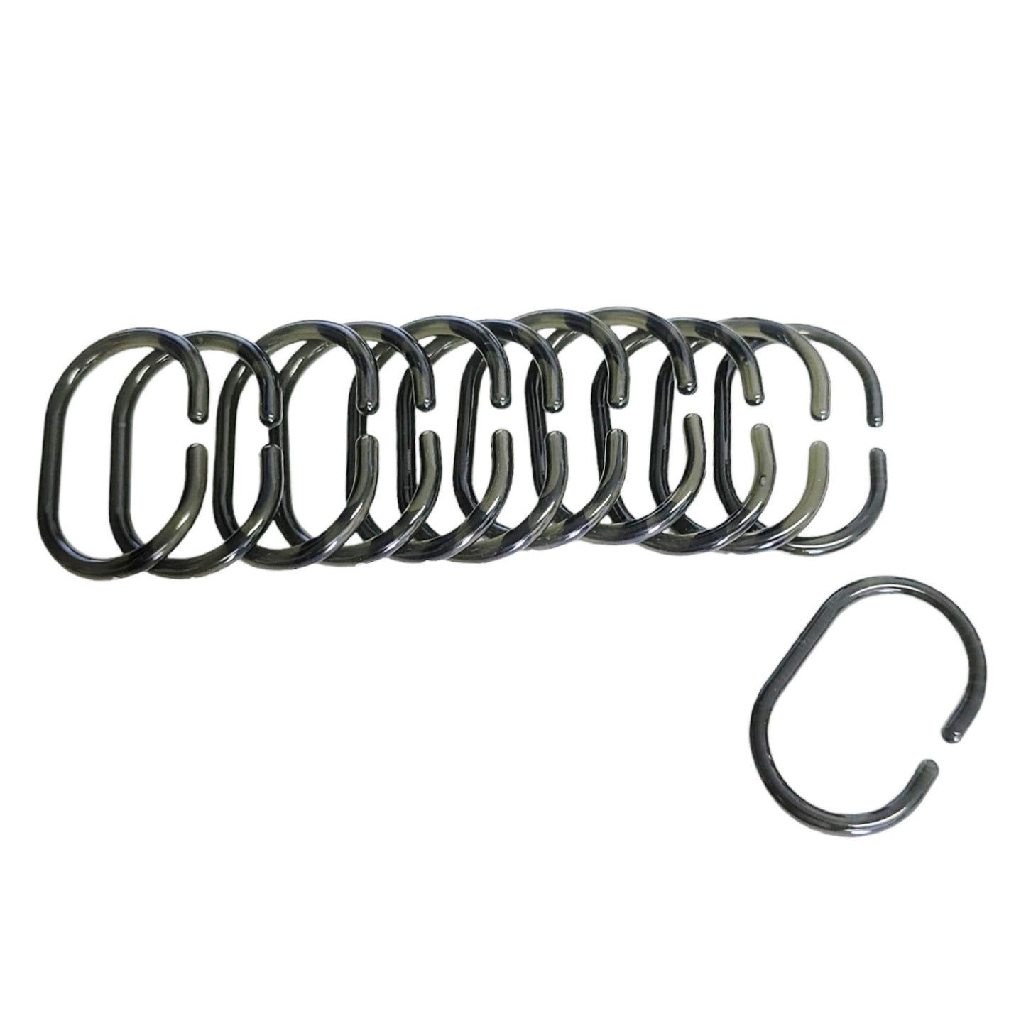 Anelli per tenda da doccia Evideco, ganci in plastica (set da 12)