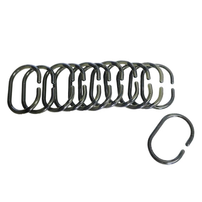 Anelli per tenda da doccia Evideco, ganci in plastica (set da 12)