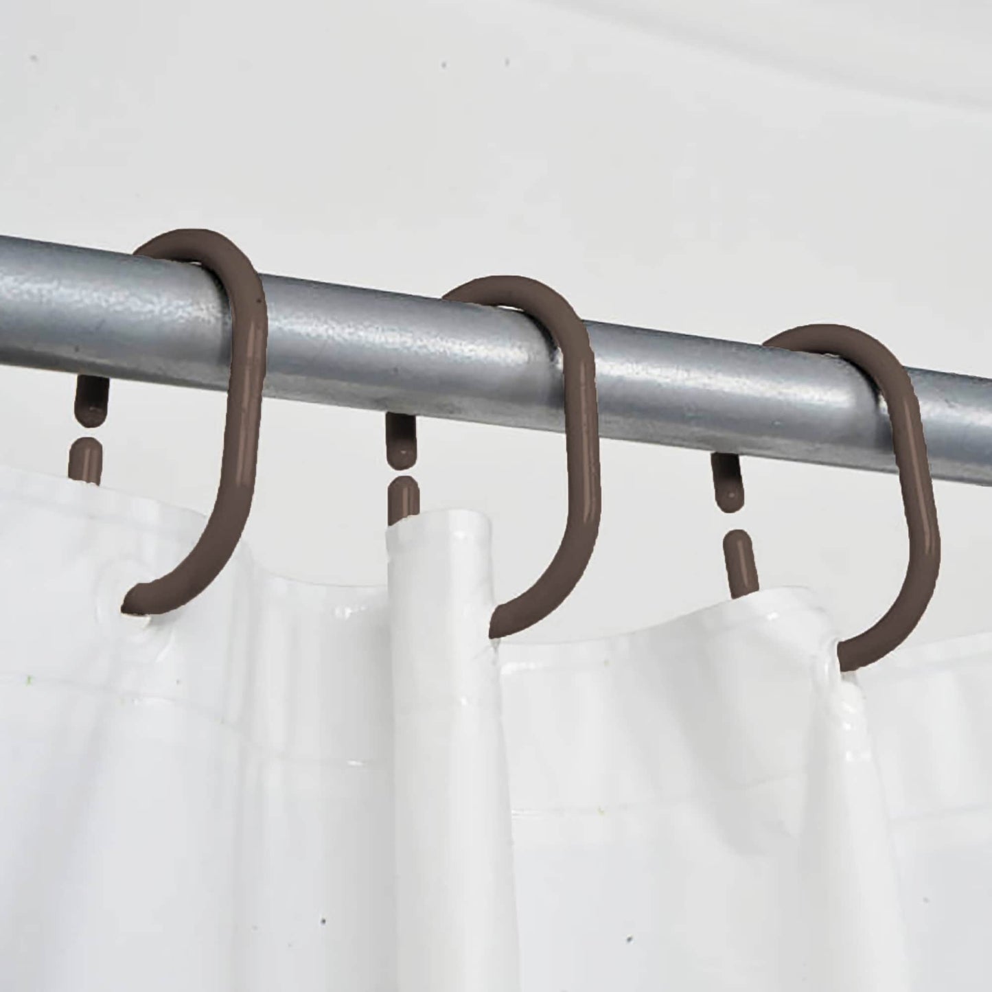 Anelli per tenda da doccia Evideco, ganci in plastica (set da 12)