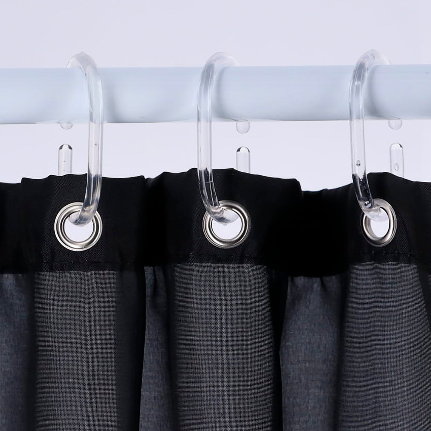 Anelli per tenda da doccia Evideco, ganci in plastica (set da 12)