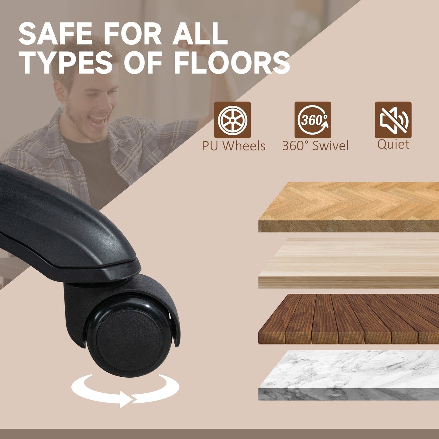 Poltrona da ufficio con schienale regolabile, massaggio direzionale, poltrona girevole, riscaldamento lombare e telecomando