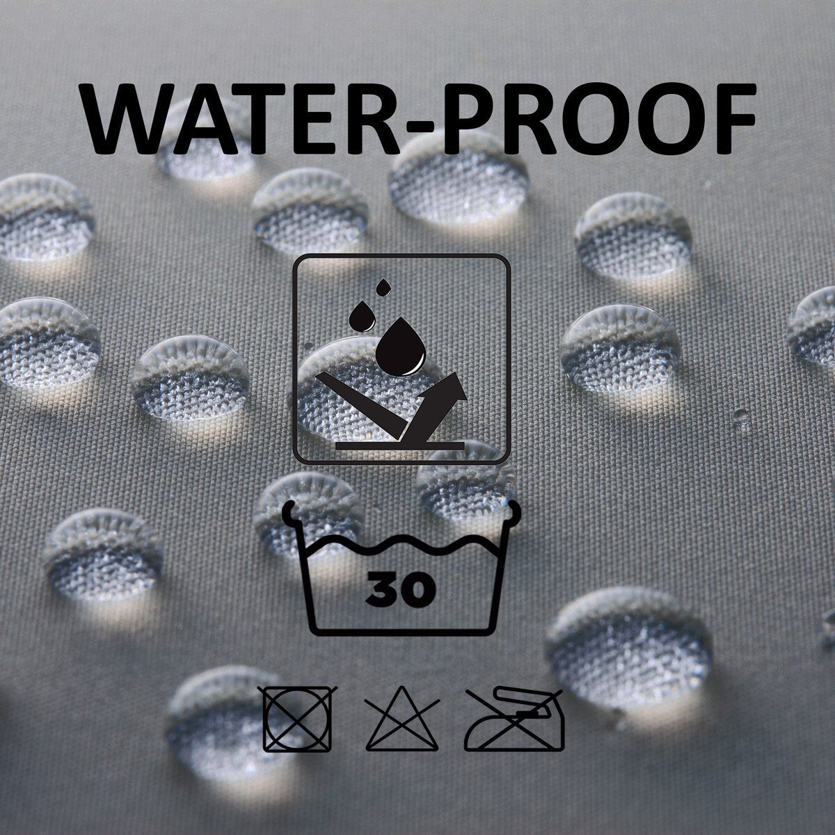 Tenda da doccia extra lunga in poliestere, 12 anelli, 79L x 71W