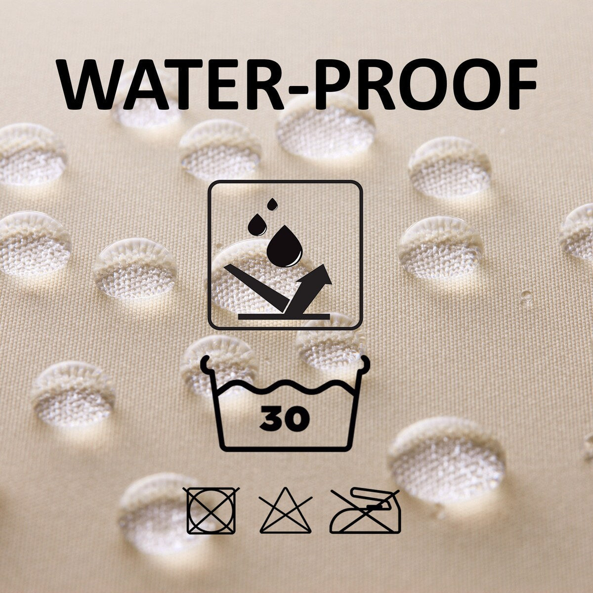 Tenda da doccia extra lunga in poliestere, 12 anelli, 79L x 71W