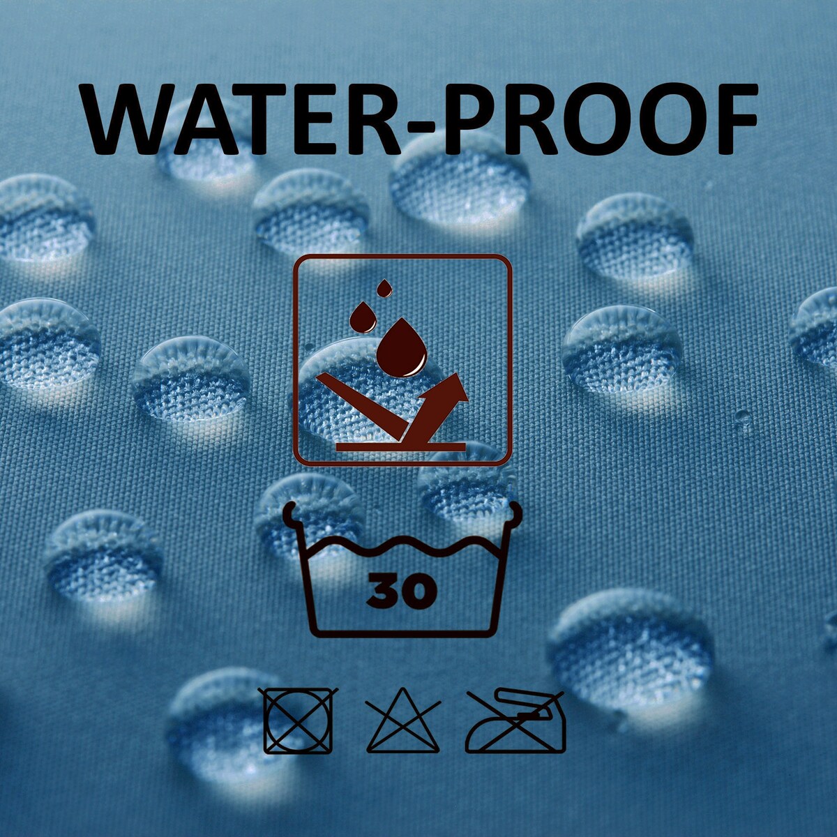 Tenda da doccia extra lunga in poliestere, 12 anelli, 79L x 71W