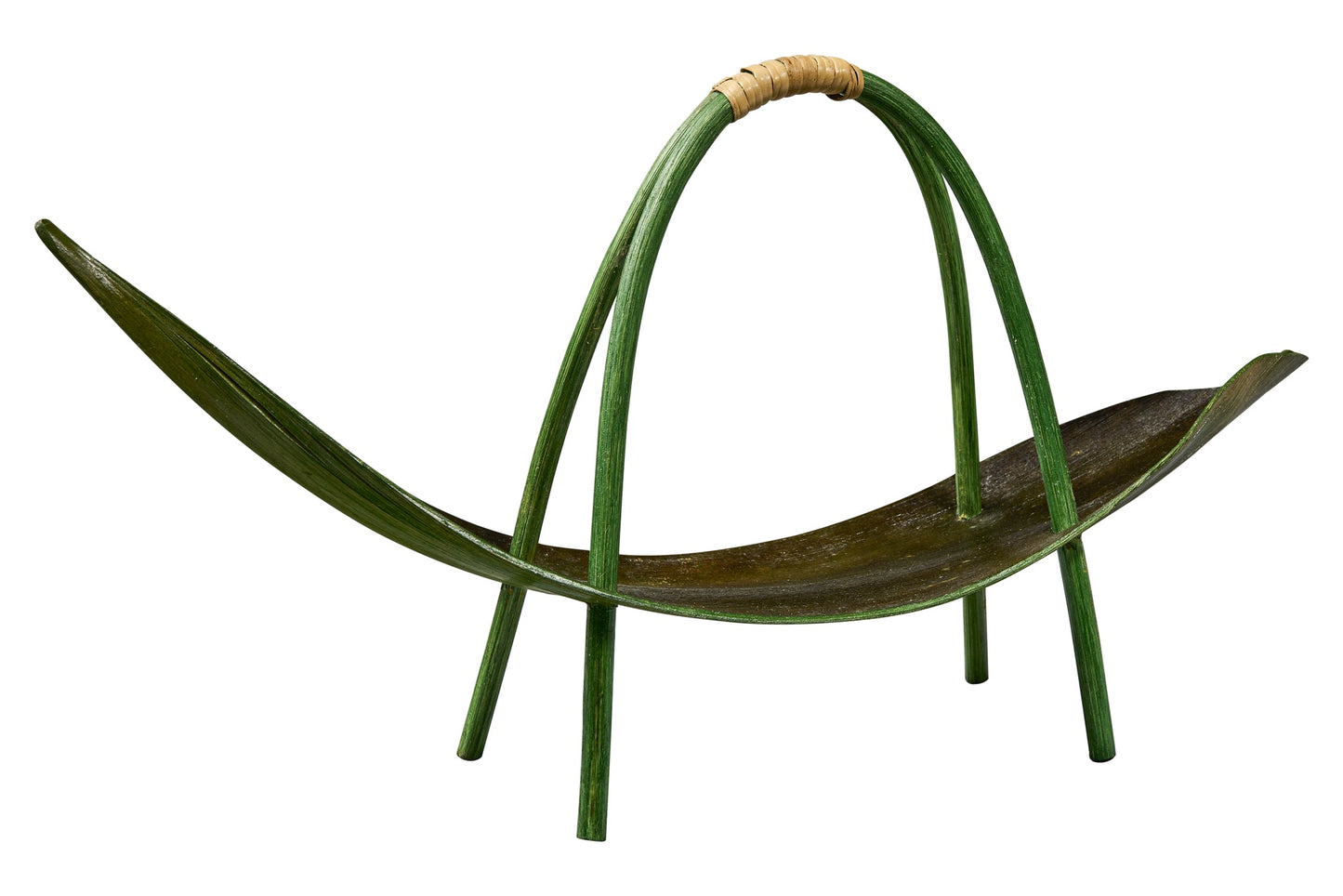 Vassoio - Foglia Di Banano Con Manico Verde