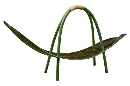 Vassoio - Foglia Di Banano Con Manico Verde