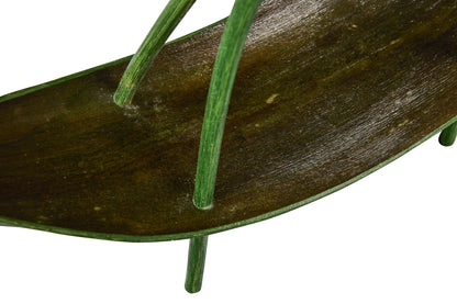 Vassoio - Foglia Di Banano Con Manico Verde