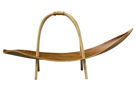 Vassoio - Foglia Di Banano Con Manico Colore Naturale