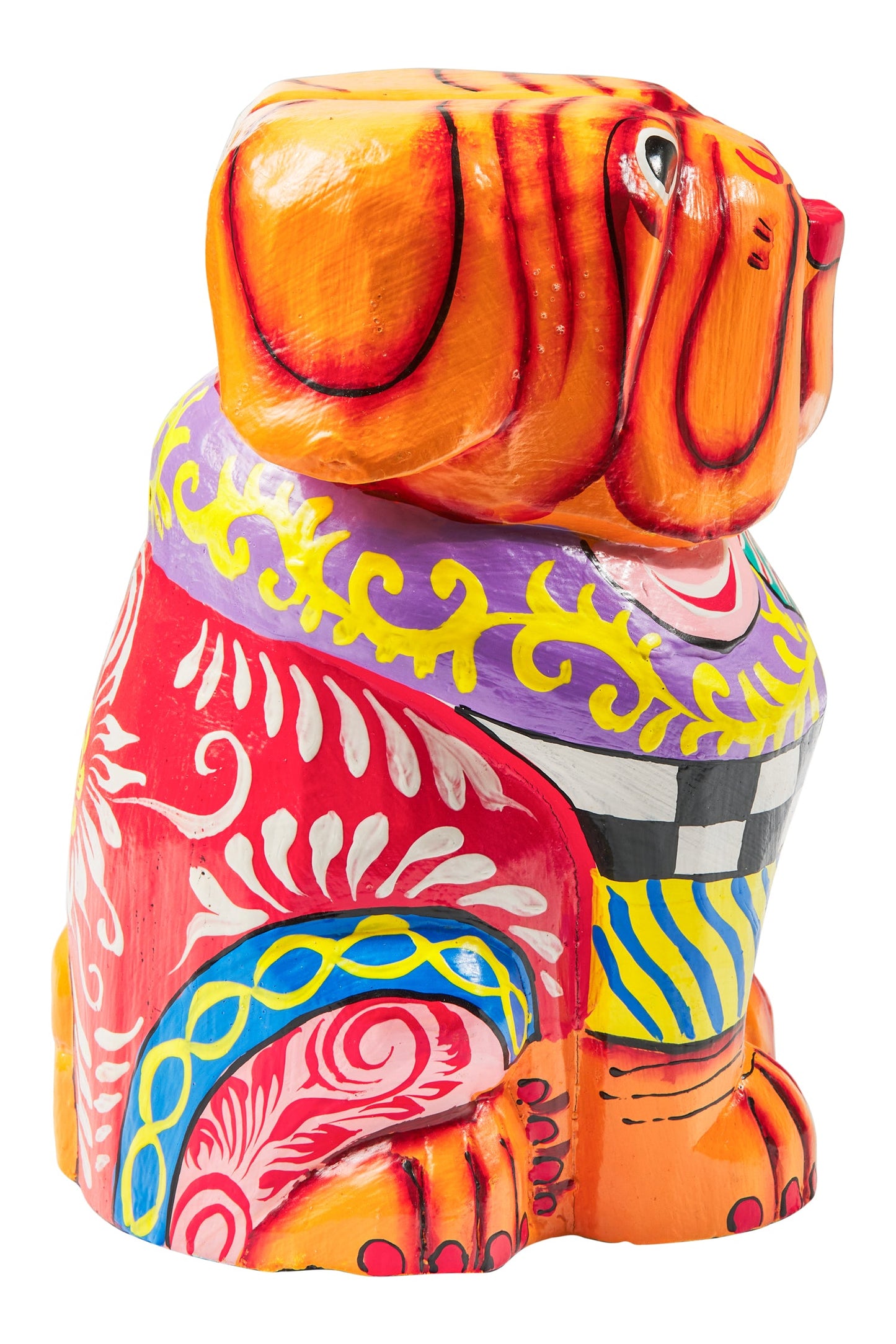 Popart -Bulldog Arancio Verde