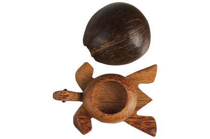 Tartaruga - Porta Tea Light Carapace In Cocco