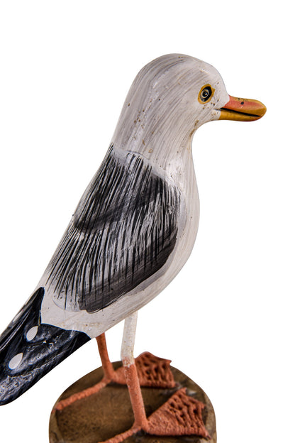 Uccelli acquatici - Gabbiano Su Piedistallo Legno E Intreccio