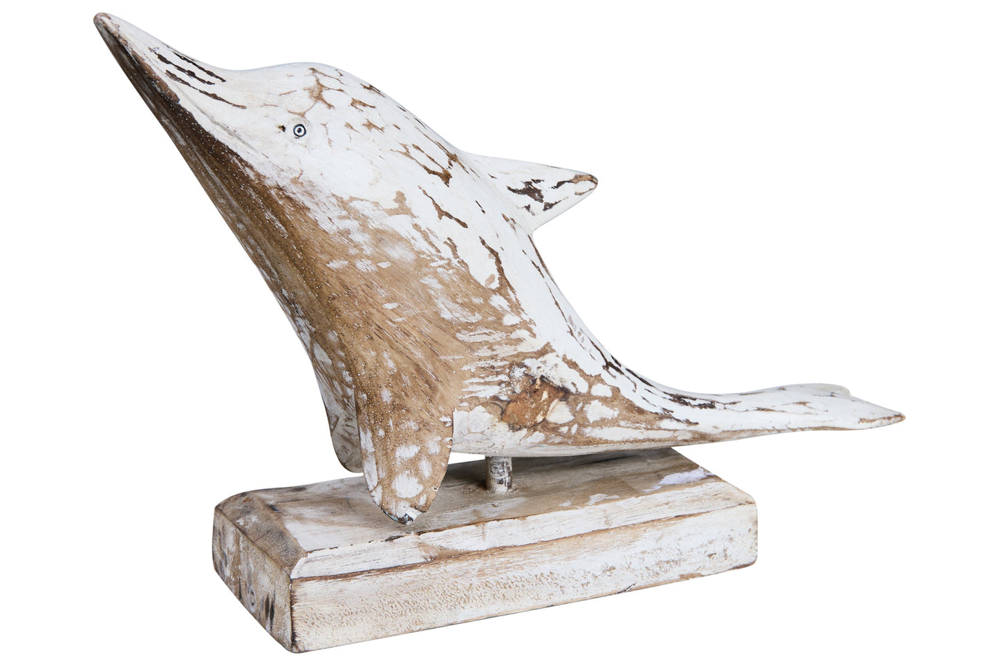 Fish - Dolfin Su Piedistallo White Wash