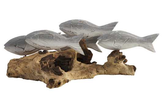 Pesce - Branco Pesci Grigi Su Tronco