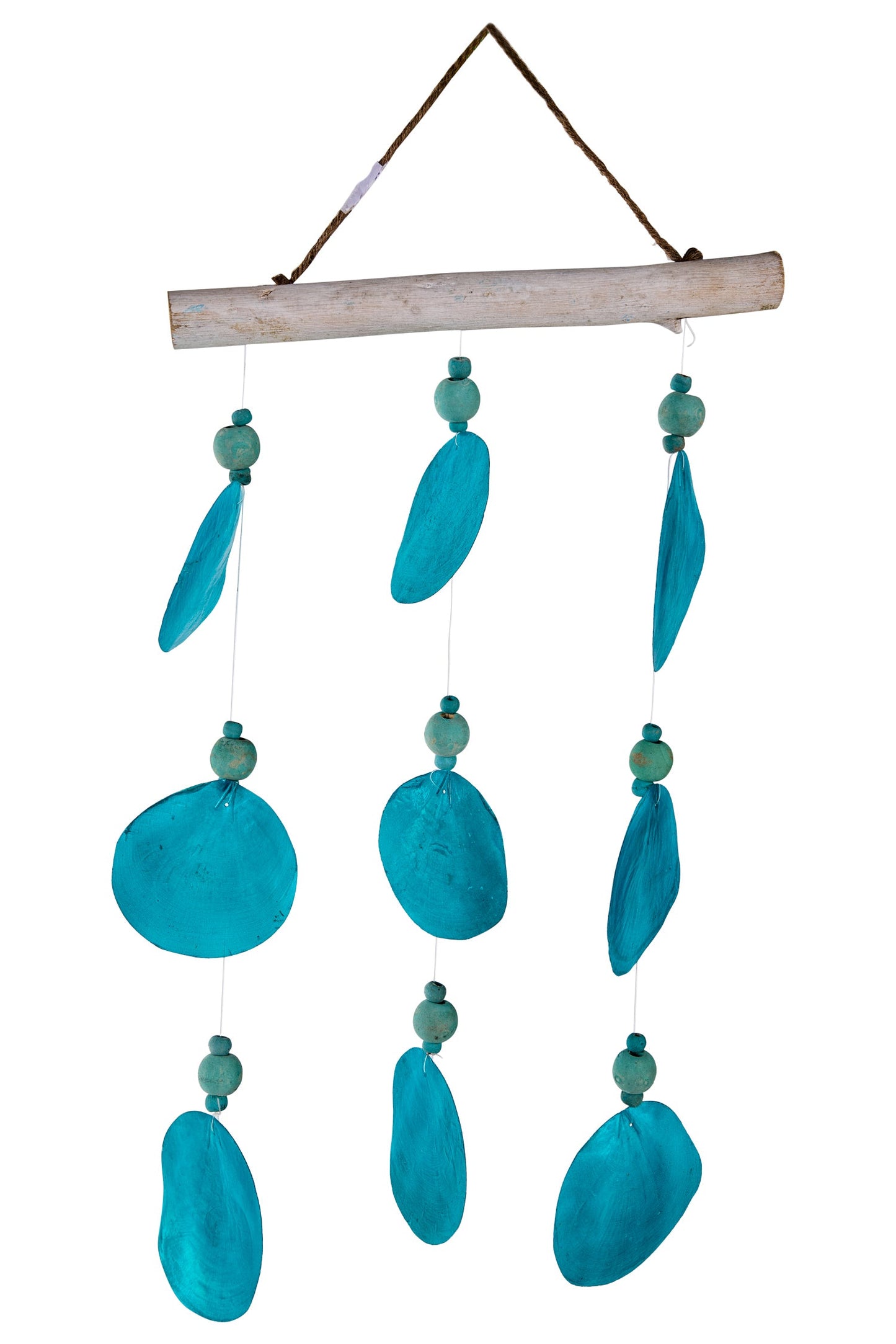 Suoni del Vento - 3 Fili Madreperla Turchese Su Tronchetto