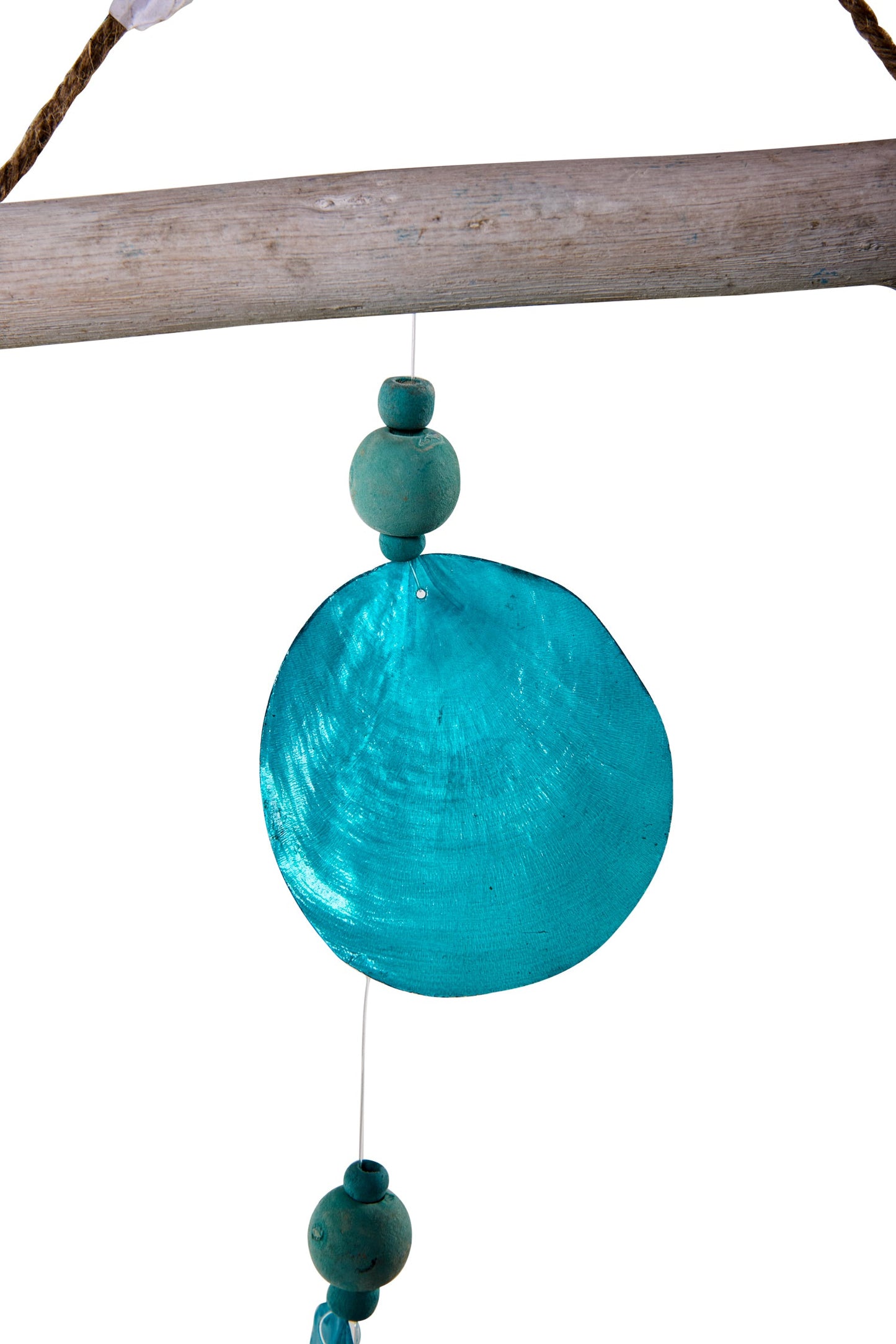 Suoni del Vento - 3 Fili Madreperla Turchese Su Tronchetto