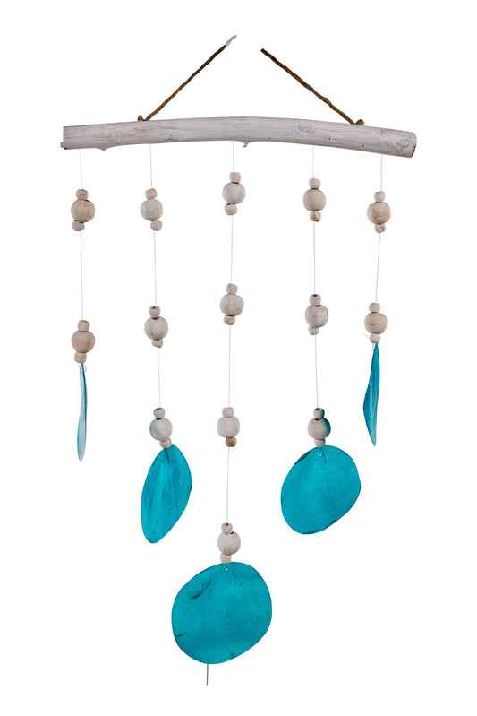 Suoni del Vento - Legnetto Con 5 Fili Palline Legno E Madreperla