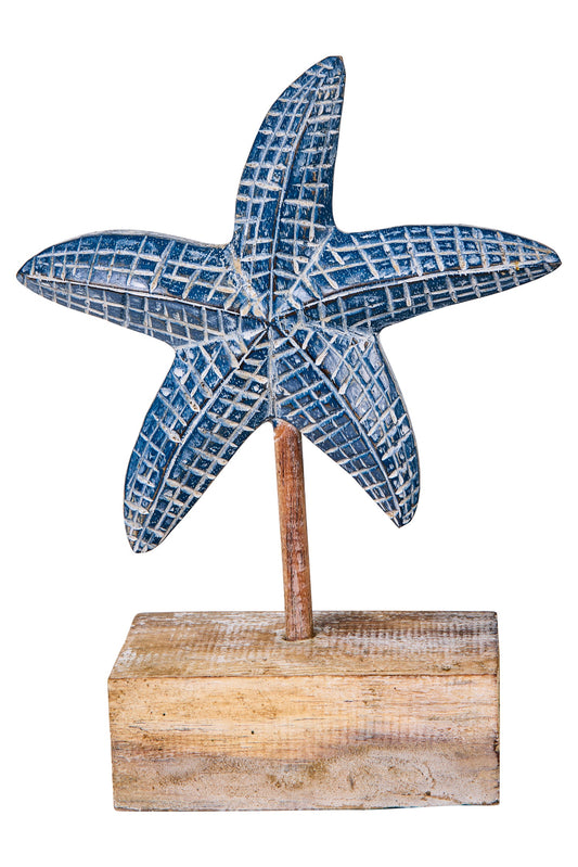 Decoro - Stella Marina Legno Mosaico Blu
