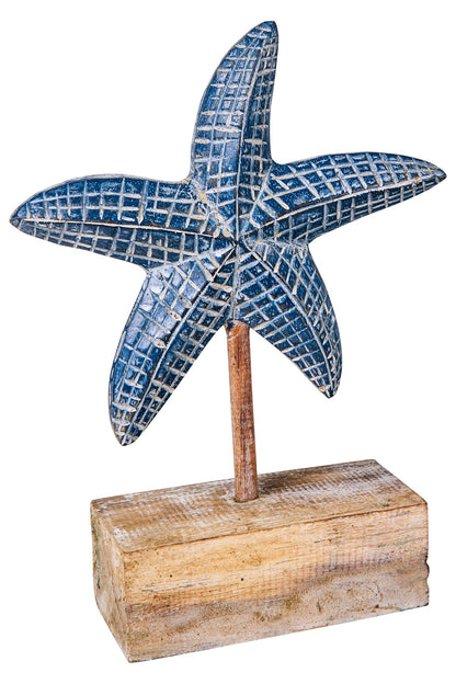 Decoro - Stella Marina Legno Mosaico Blu
