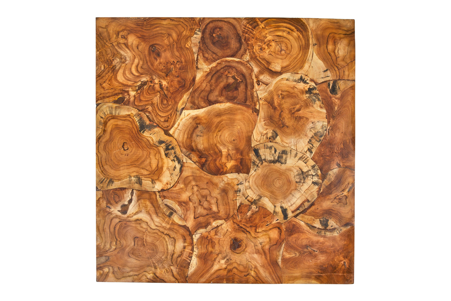 Artigiano - Piano Quadrato Legni Assemblati In Teak 80X80