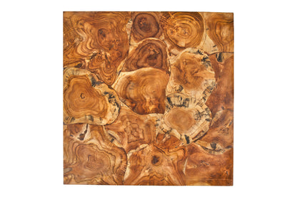 Artigiano - Piano Quadrato Legni Assemblati In Teak 80X80