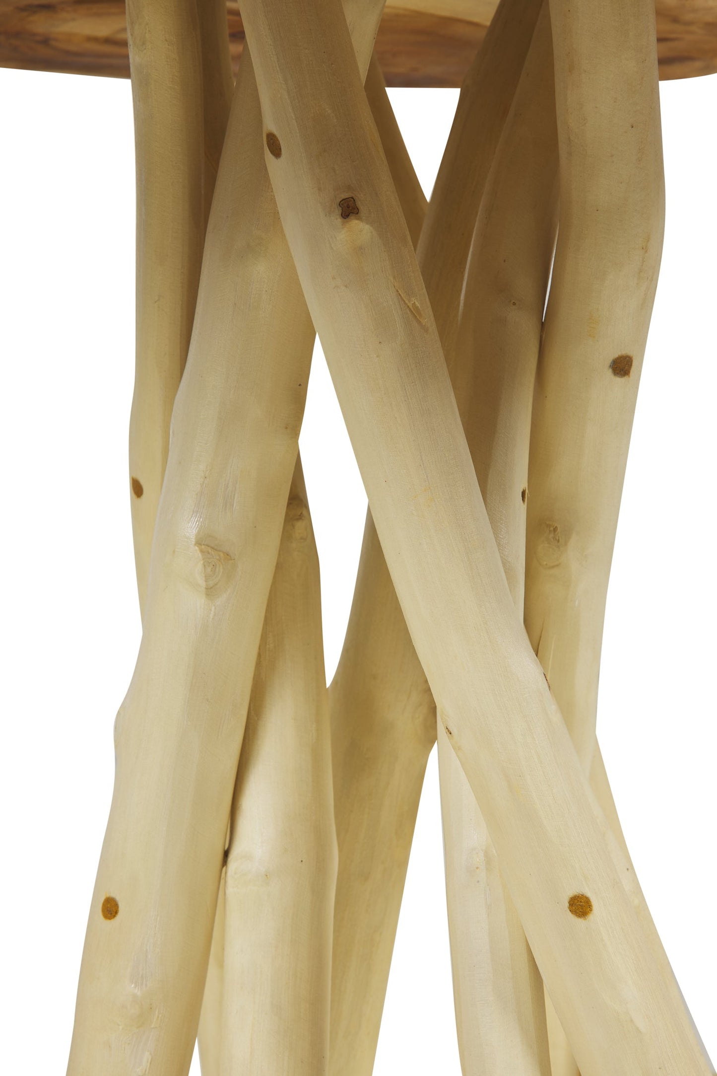 Artigiano - Tavolino Tondo Legni Assemblati Con Gambe Teak