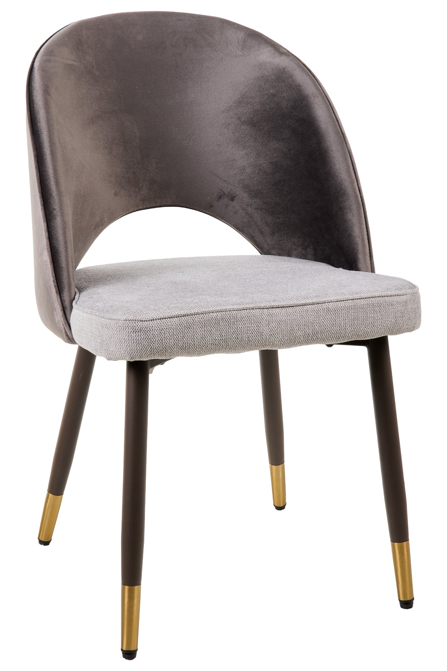 Alessandra - Sedia Tessuto E Velluto Tonalita Grigia