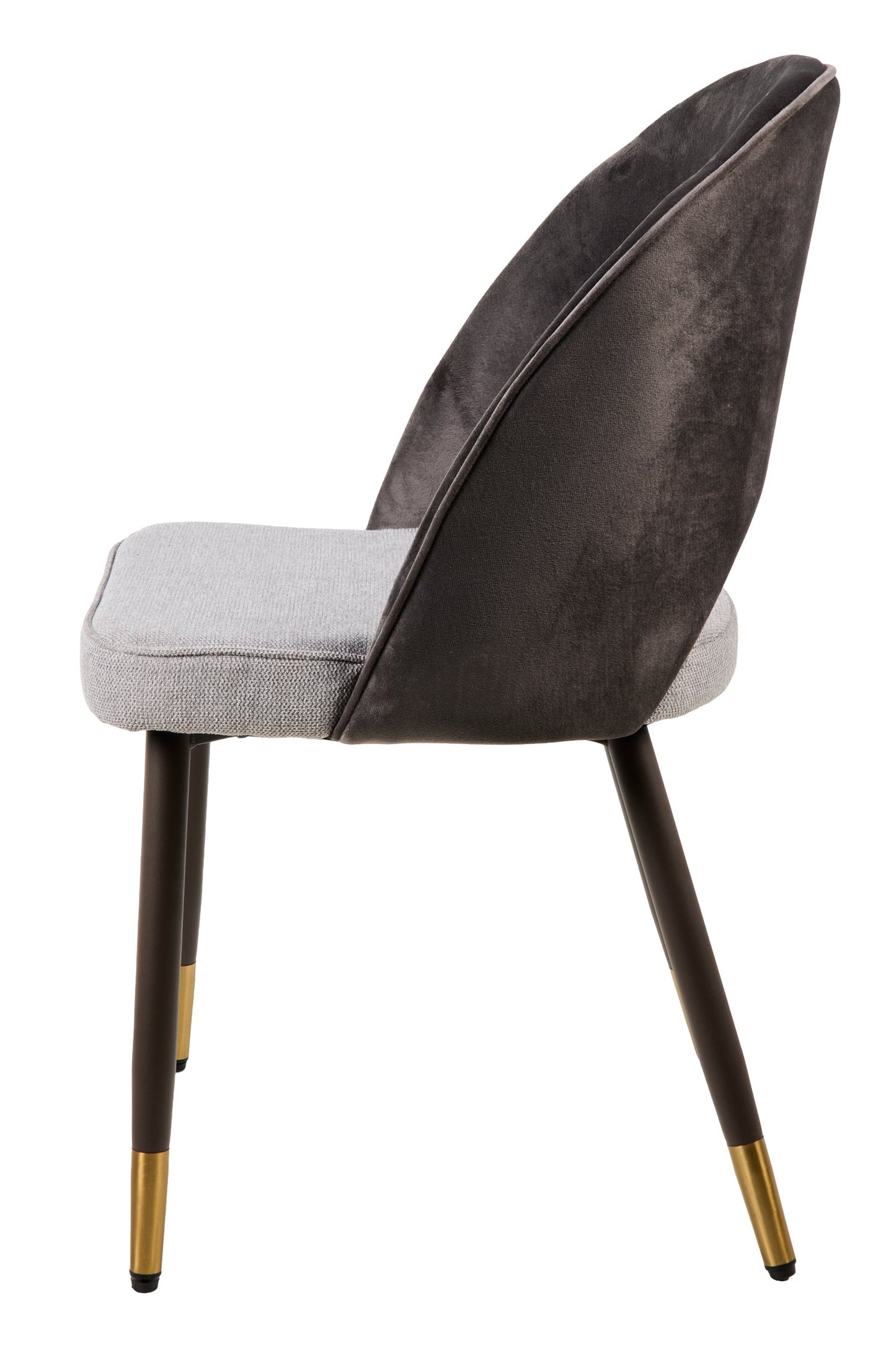 Alessandra - Sedia Tessuto E Velluto Tonalita Grigia
