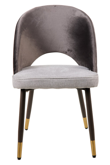 Alessandra - Sedia Tessuto E Velluto Tonalita Grigia