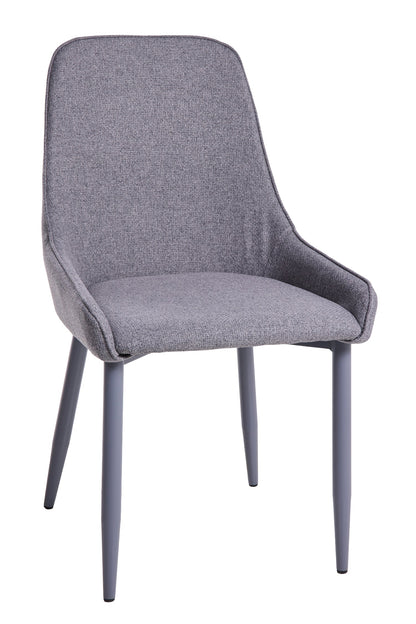 Margaret - Sedia Monocolore Grigio Sale E Pepe