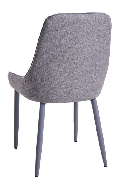 Margaret - Sedia Monocolore Grigio Sale E Pepe