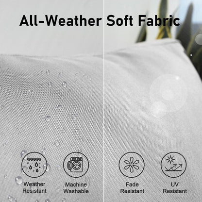 Set di divani componibili per conversazione da esterno FINCATI da 9 pezzi, extra large, con schienale alto e tavolo con braciere