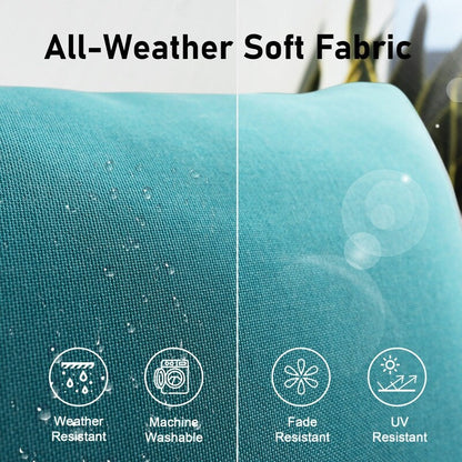 Set di divani componibili per conversazione da esterno FINCATI da 9 pezzi, extra large, con schienale alto e tavolo con braciere