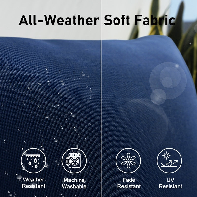 Set di divani componibili per esterni FINCATI in vimini grigio con tavolo e braciere