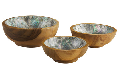 Barista - Ciotoline Set 1/3 Legno E Abalone