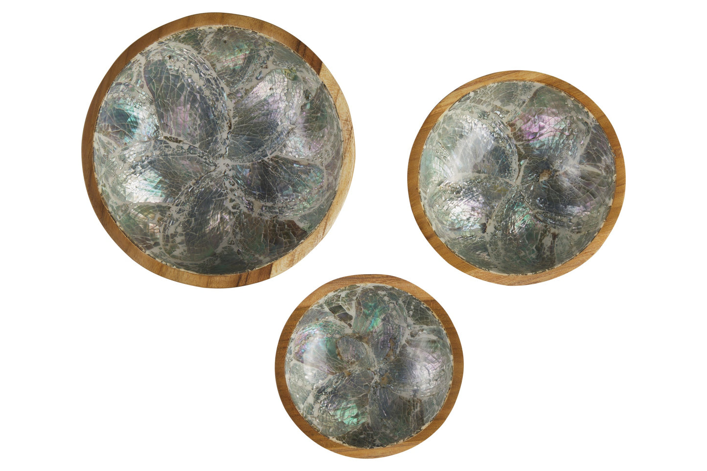 Barista - Ciotoline Set 1/3 Legno E Abalone