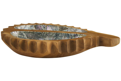 Bartender - Ciotola Legno Sagoma Frutto Durian Con Abalone