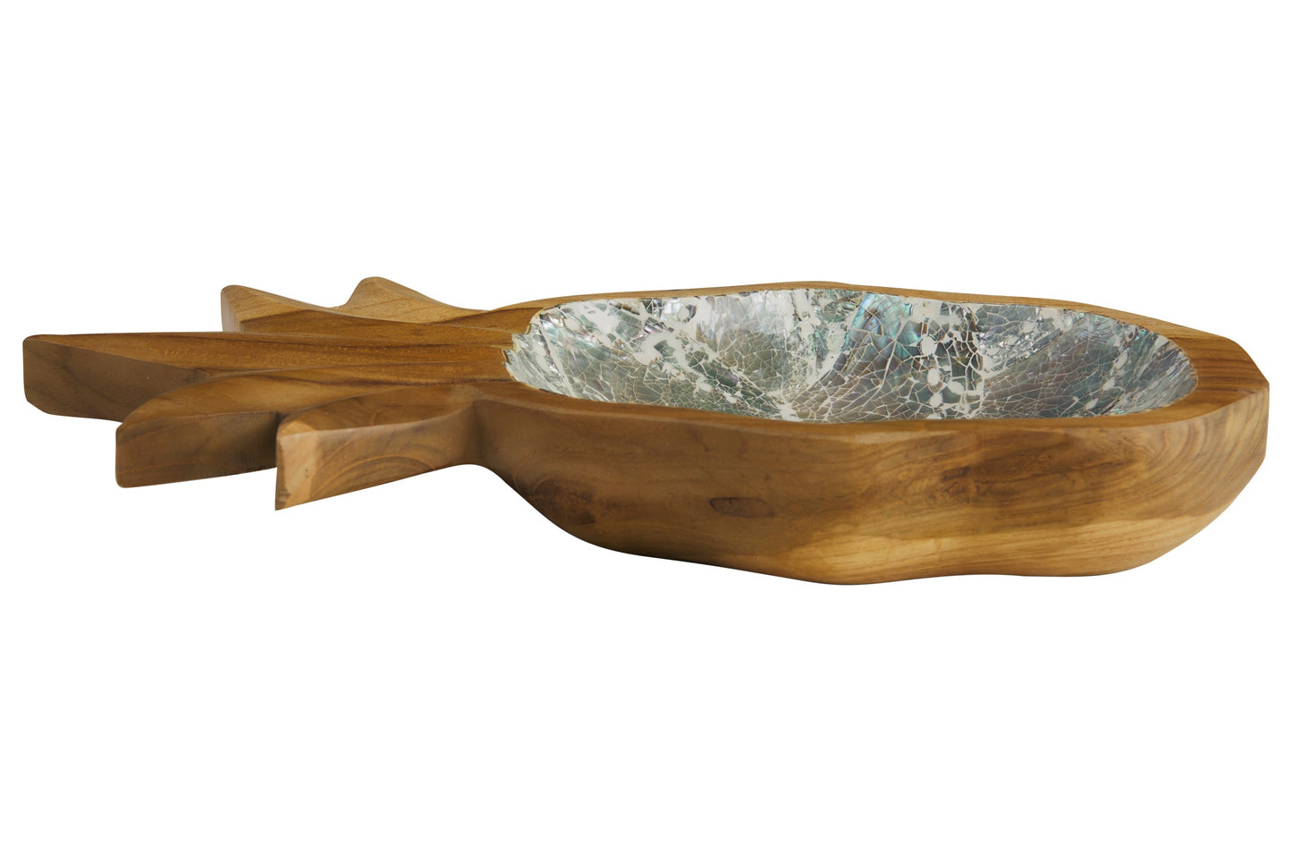 Bartender - Ciotola Legno Sagoma Frutto Ananas Con Abalone