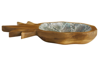 Bartender - Ciotola Legno Sagoma Frutto Ananas Con Abalone