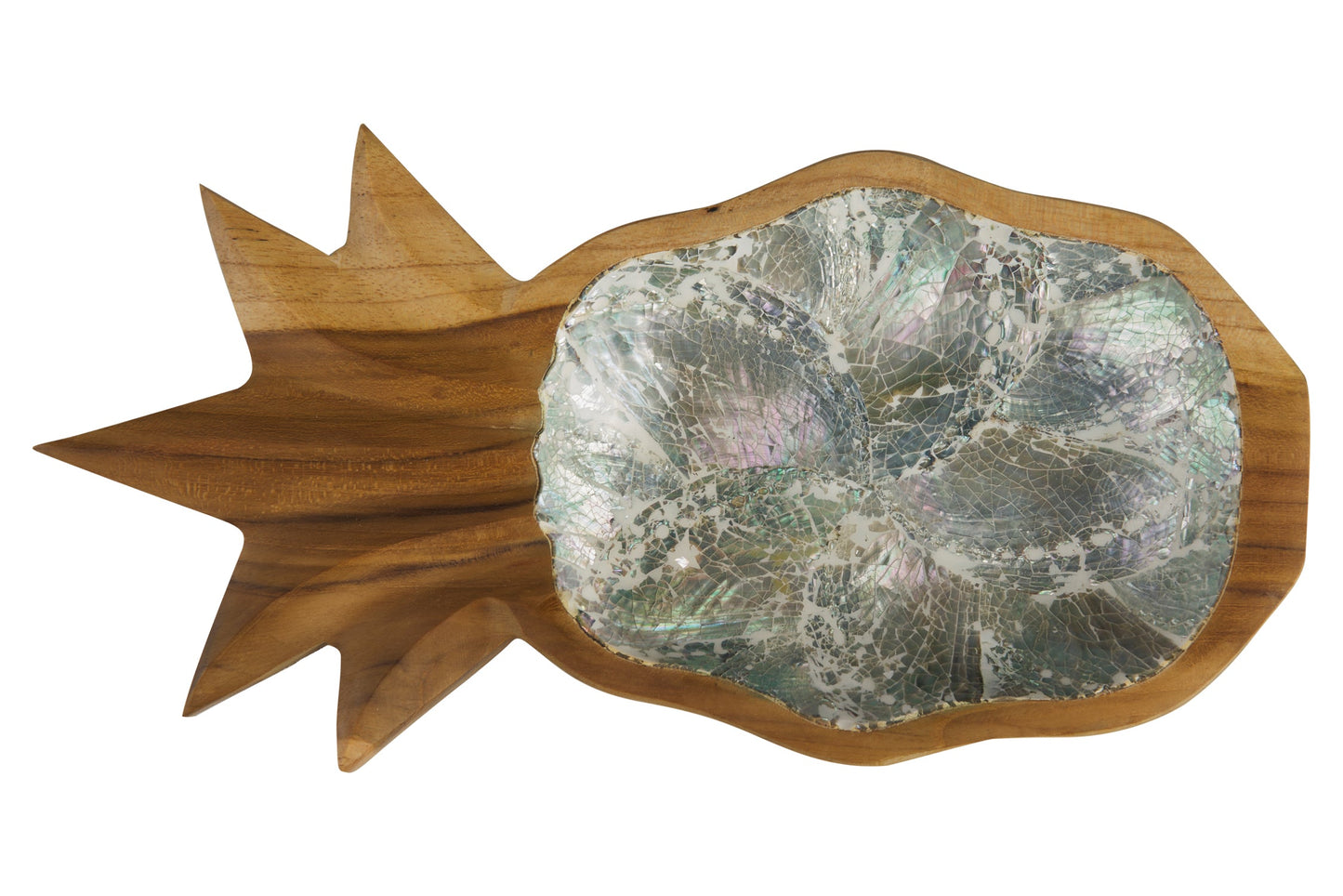 Bartender - Ciotola Legno Sagoma Frutto Ananas Con Abalone